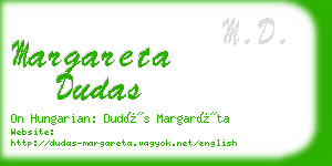 margareta dudas business card